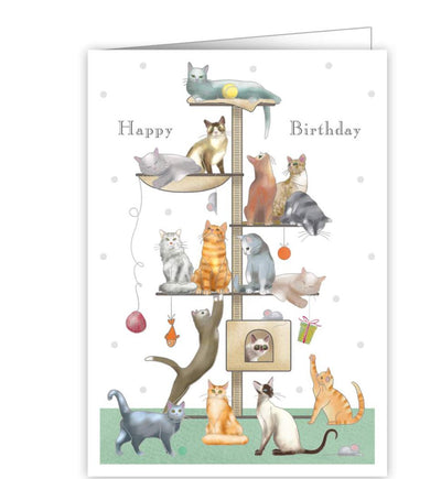 Cat Themed Happy Birthday Card - Lemon And Lavender Toronto