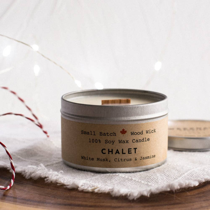 Chalet Cabin Candle Tin - Weekday Candles - Made in Canada - Lemon And Lavender Toronto