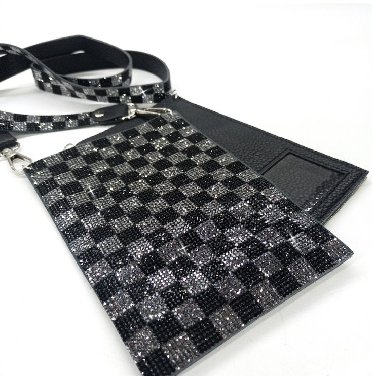 Checkmate Black Crystal CellPhone Purse - Lemon And Lavender Toronto