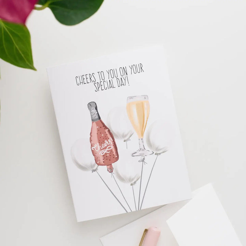 Cheers To You On Your Special Day! - Greeting Card - Lemon And Lavender Toronto