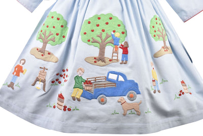 Children's Apple Picking Dress - Made in India - Lemon And Lavender Toronto