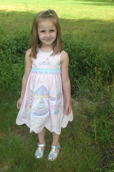 Children's Garden Tea Party Dress - Made in India - Lemon And Lavender Toronto