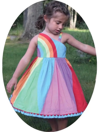 Children's Rainbow Dress - Lemon And Lavender Toronto