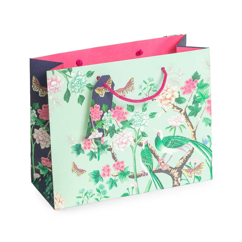 Chinoiserie, Medium Landscape Gift Bag - Lemon And Lavender Toronto