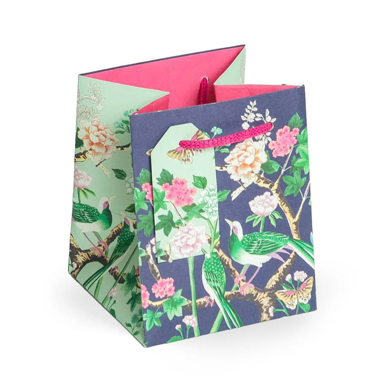 Chinoiserie, Small Square Gift Bag - Lemon And Lavender Toronto