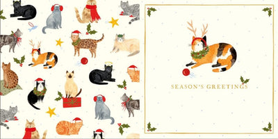 Christmas Cats Christmas Card Wallet Box - Lemon And Lavender Toronto