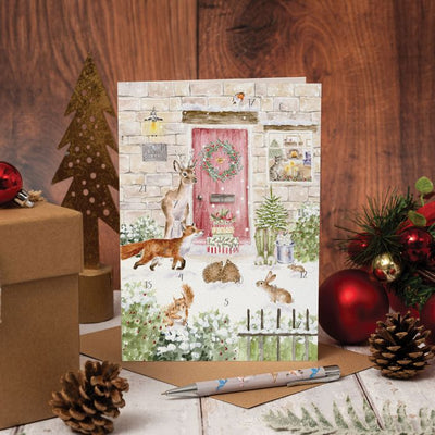 'Christmas Cottage' Woodland Animal Advent Calendar card - Lemon And Lavender Toronto