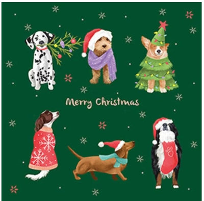 Christmas Dogs - Box of 12 Christmas cards - Lemon And Lavender Toronto