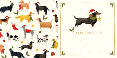 Christmas Dogs Christmas Card Wallet Box - Lemon And Lavender Toronto