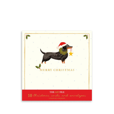 Christmas Dogs Christmas Card Wallet Box - Lemon And Lavender Toronto