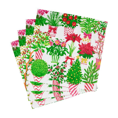 Christmas Flower Market Luncheon Napkins - 20 Per Package - Lemon And Lavender Toronto