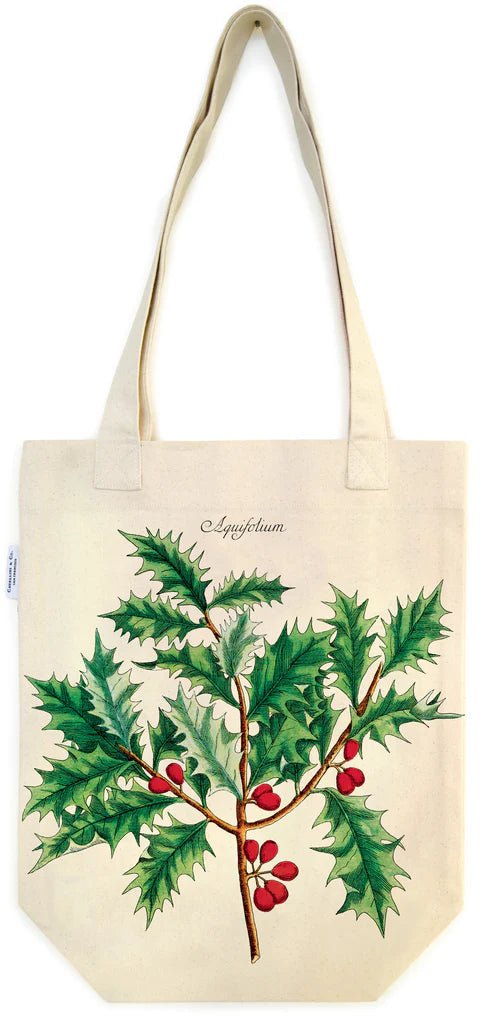 Christmas Holly Vintage Tote Bag - Lemon And Lavender Toronto