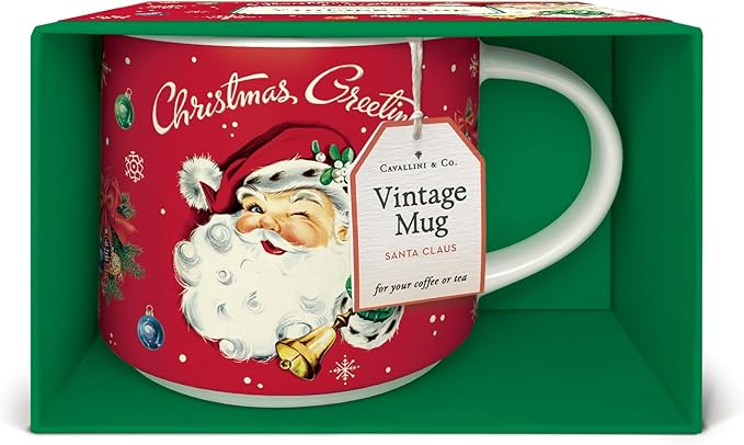 Christmas Santa Cavallini Vintage Mug - Lemon And Lavender Toronto