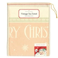 Christmas Santa Claus Vintage Tea Towel - Lemon And Lavender Toronto