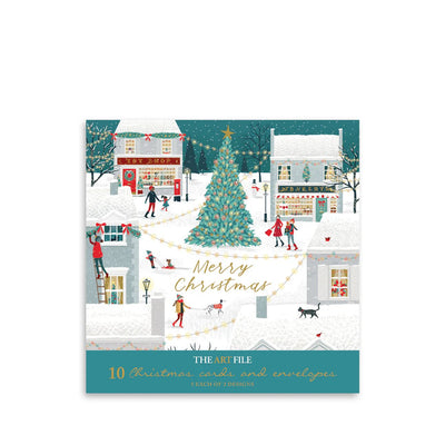 Christmas Street Christmas Card Wallet Box - Lemon And Lavender Toronto