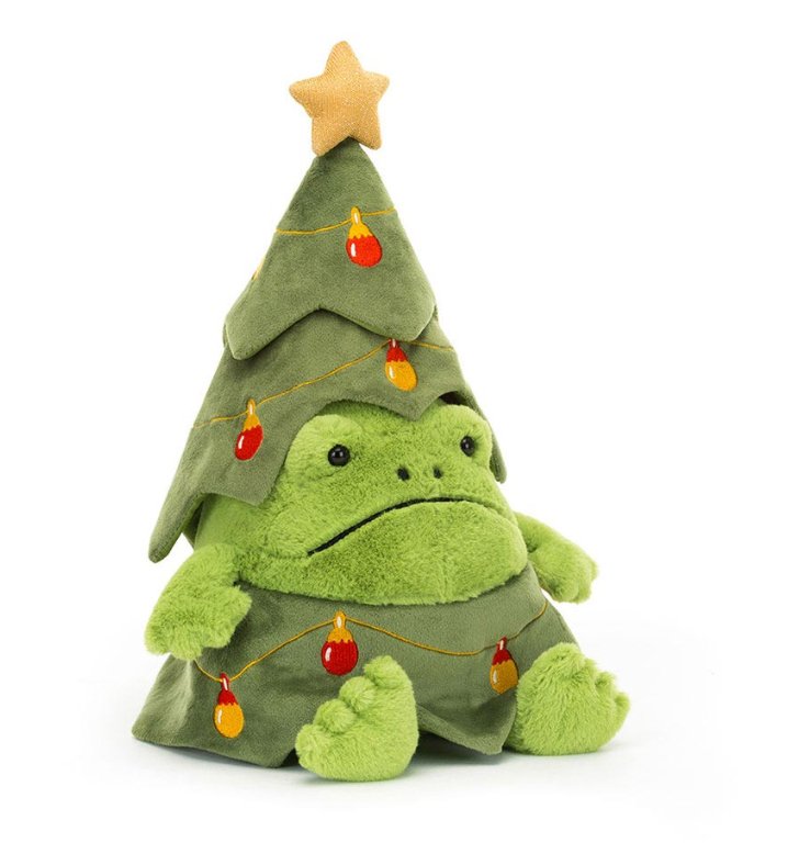 Christmas Tree Ricky Rain Frog - Jellycat - Lemon And Lavender Toronto