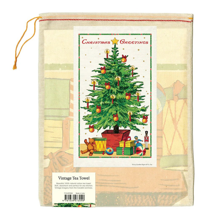 Christmas Tree Vintage Tea Towel - Lemon And Lavender Toronto