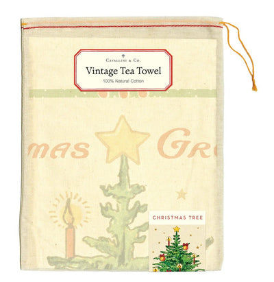 Christmas Tree Vintage Tea Towel - Lemon And Lavender Toronto