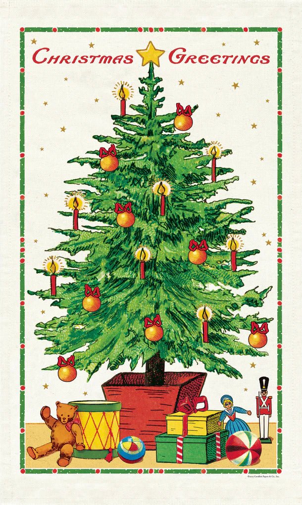 Christmas Tree Vintage Tea Towel - Lemon And Lavender Toronto