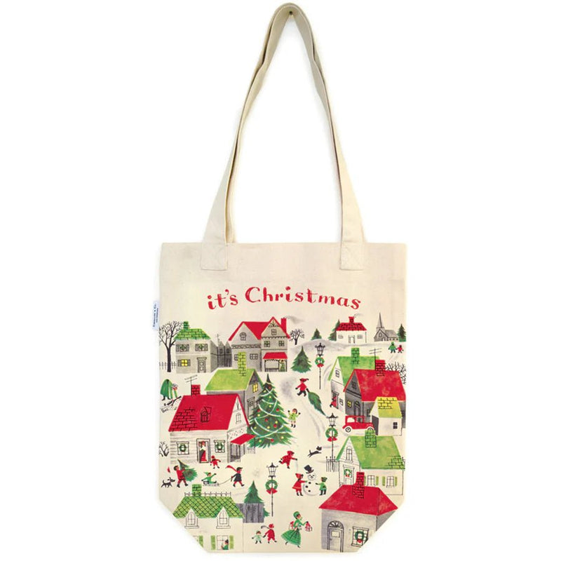 Christmas Village Vintage Tote Bag - Lemon And Lavender Toronto