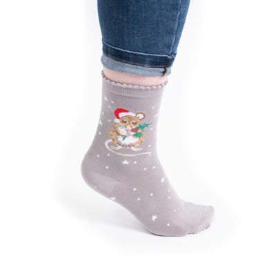 'CHRISTMOUSE' MOUSE SOCKS - Lemon And Lavender Toronto