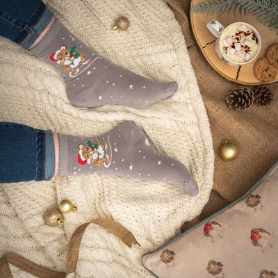 'CHRISTMOUSE' MOUSE SOCKS - Lemon And Lavender Toronto