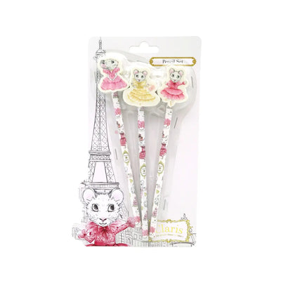 Claris the Chicest Mouse in Paris - Pencil Set - Lemon And Lavender Toronto