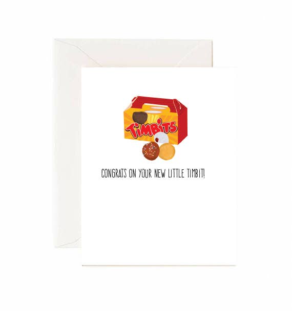 Congrats On Your Little Timbit - Greeting Card - Lemon And Lavender Toronto