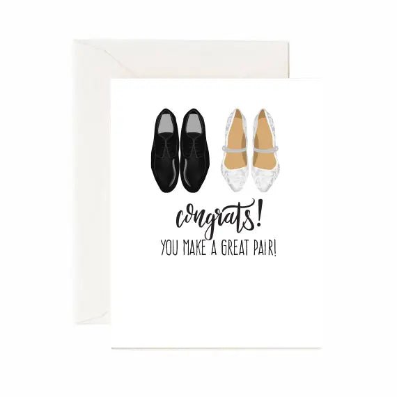 Congrats You Make A Great Pair - Greeting Card - Lemon And Lavender Toronto