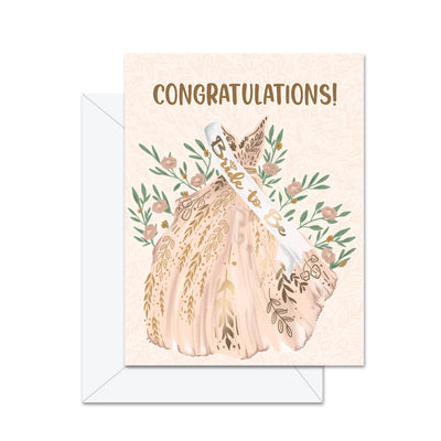 Congratulations! Bride To Be! - Greeting Card - Lemon And Lavender Toronto