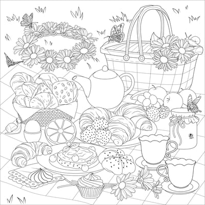 Cottagecore Adult Coloring Book - Lemon And Lavender Toronto
