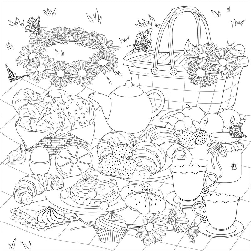 Cottagecore Adult Coloring Book - Lemon And Lavender Toronto