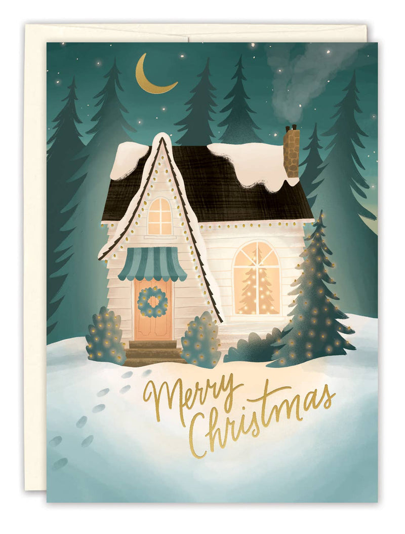 Cozy Christmas House Holiday Card - Lemon And Lavender Toronto