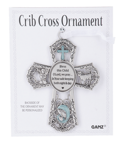 Crib Cross Ornament - Blue - Lemon And Lavender Toronto