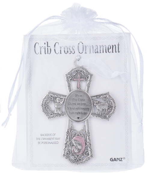 Crib Cross Ornament - Pink - Lemon And Lavender Toronto