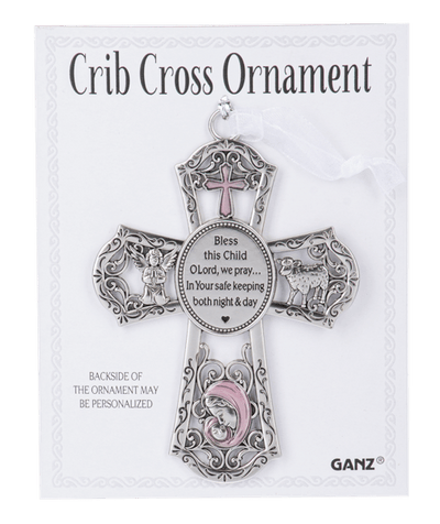 Crib Cross Ornament - Pink - Lemon And Lavender Toronto