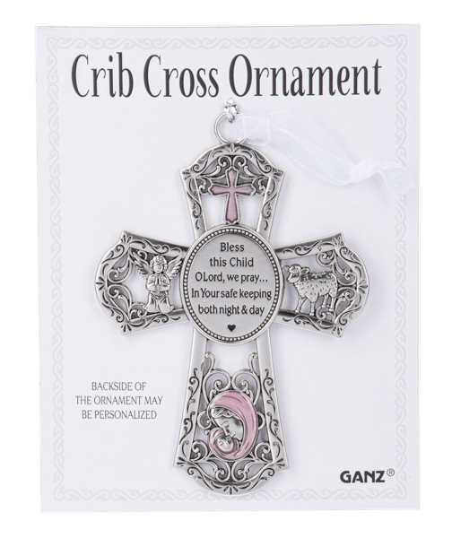 Crib Cross Ornament - Pink - Lemon And Lavender Toronto