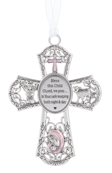 Crib Cross Ornament - Pink - Lemon And Lavender Toronto