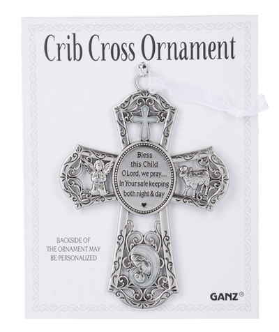 Crib Cross Ornament - White - Lemon And Lavender Toronto