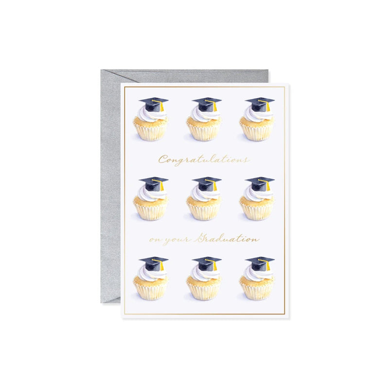 Cupcakes with Graduation Cap Greeting Card - Lemon And Lavender Toronto