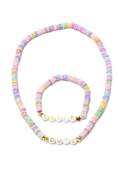 Cute Smile Necklace and Bracelet Set - Lemon And Lavender Toronto