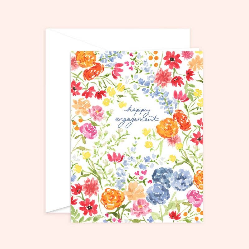 Happy Engagement Floral Card | Newly Engaged