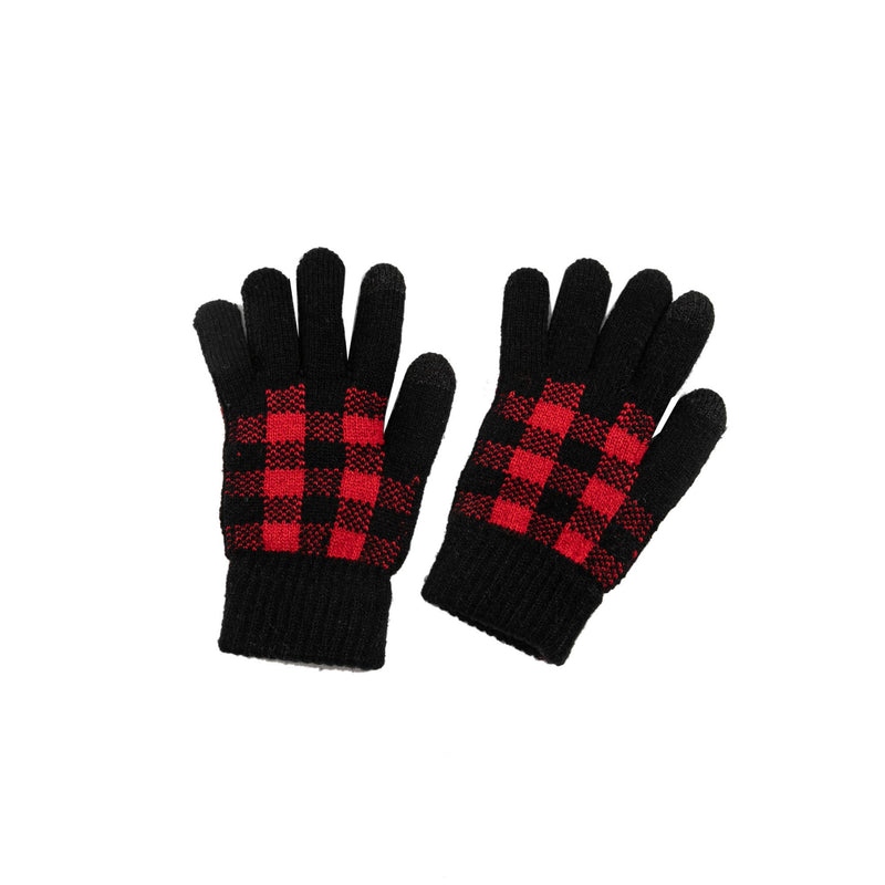 Red Plaid Gloves