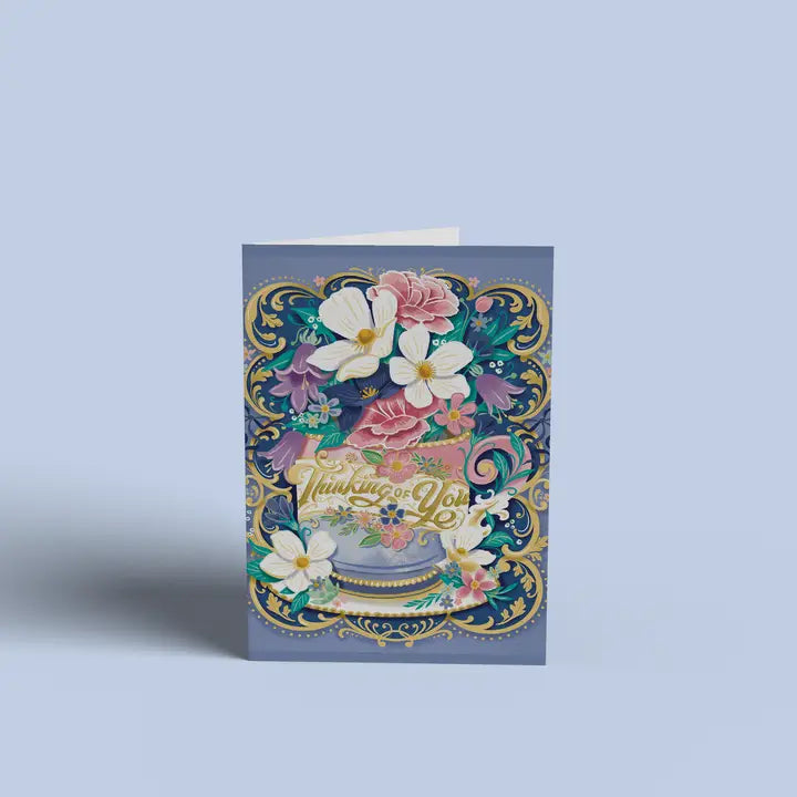 Thinking of You - Victorian Tea Cup Greeting Card