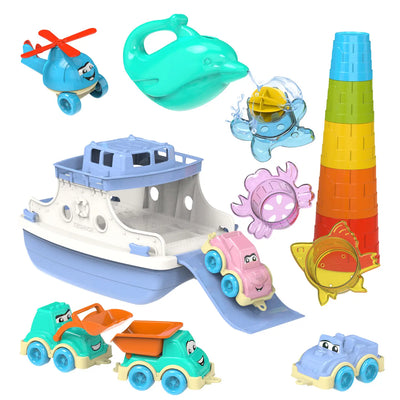 Ferry Fun & Friends | Baby and Toddlers Bath Toys Set - Made in Ukraine