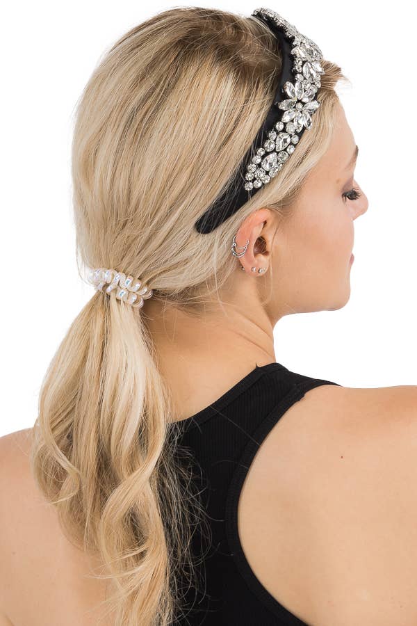 Daisy Floral Rhinestone Embellished Headband - Lemon And Lavender Toronto