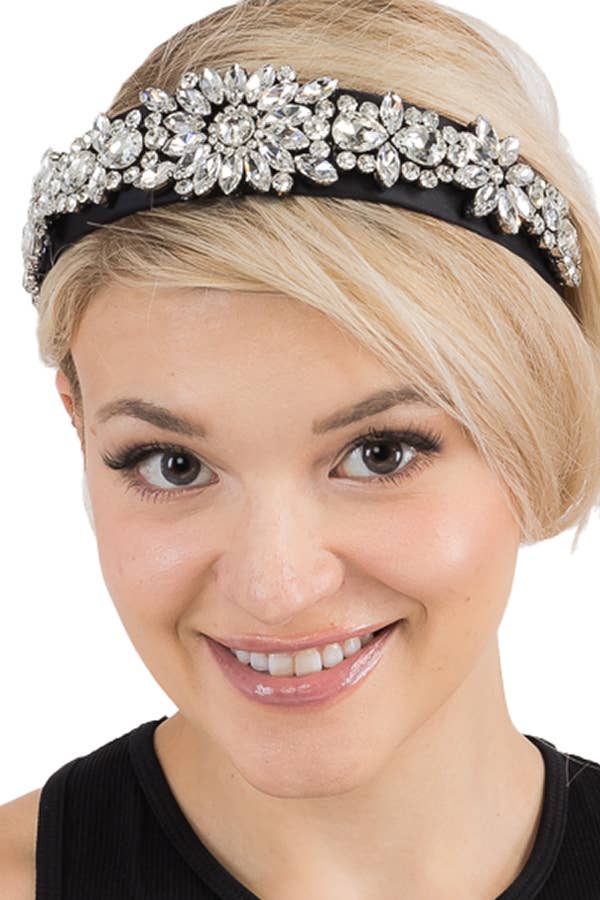 Daisy Floral Rhinestone Embellished Headband - Lemon And Lavender Toronto