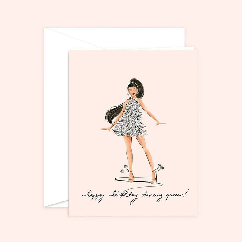 Dancing Queen Birthday Card for Fashion Girl - Lemon And Lavender Toronto