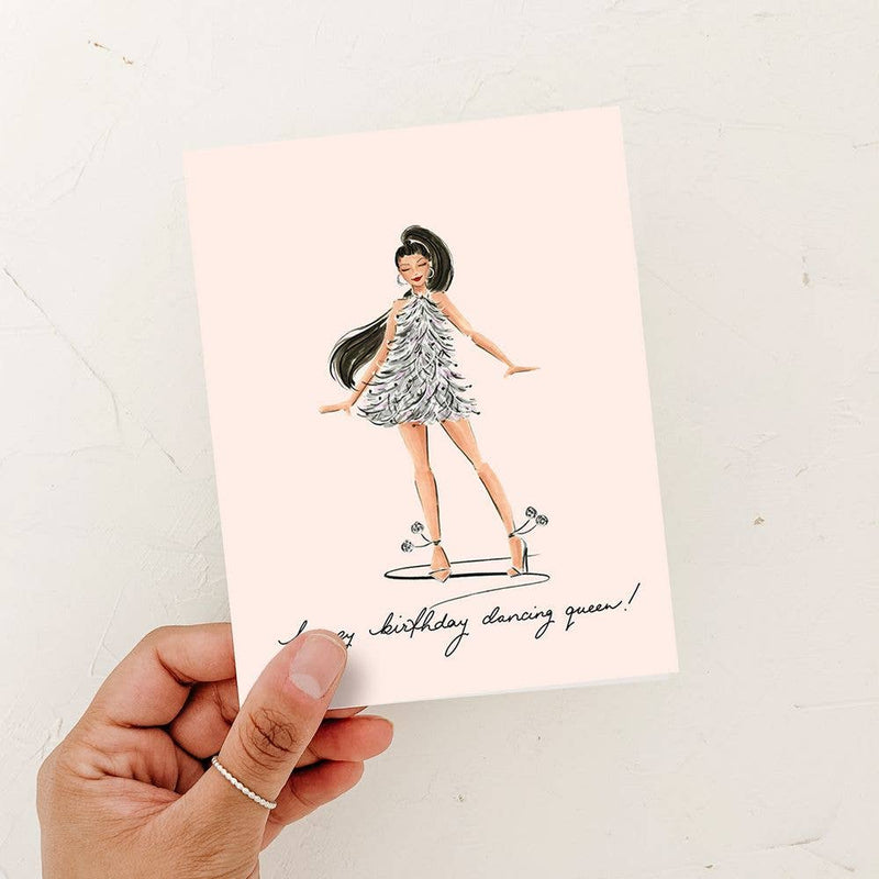 Dancing Queen Birthday Card for Fashion Girl - Lemon And Lavender Toronto