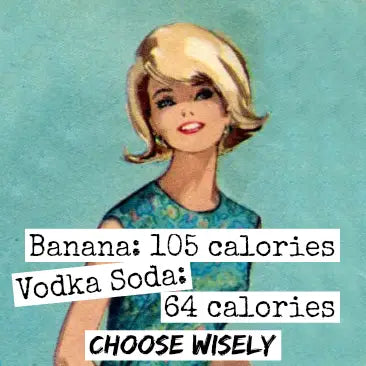 Banana: 105 Calories....Fridge Magnet.